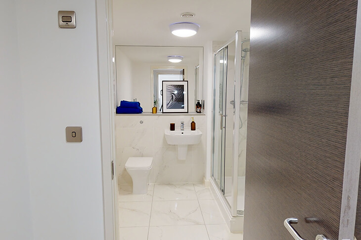 Fully Tiled Bathroom